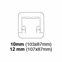 PERFIL SUPERIOR FT PARA VIDRIO FIJO DE 10mm (103x87mm) | 12mm (107x87mm)
